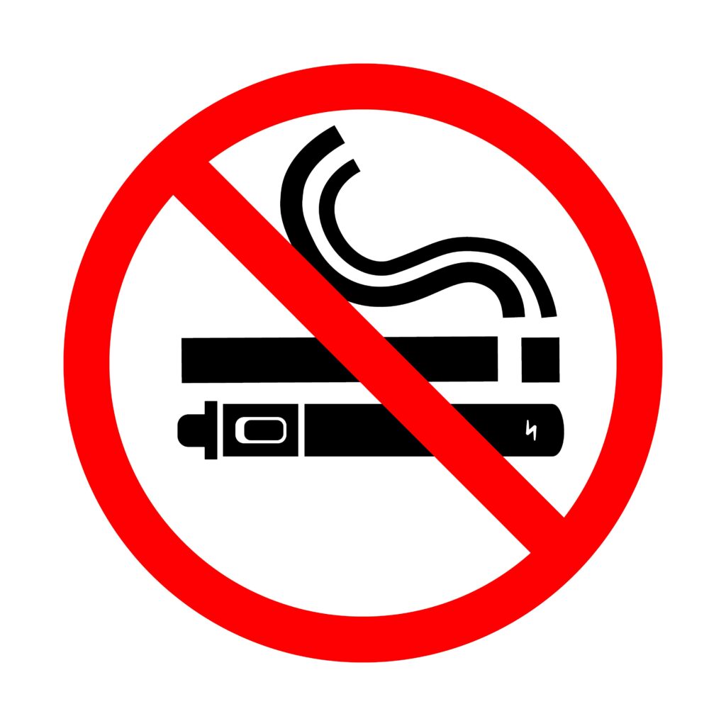 No vaping and smoking