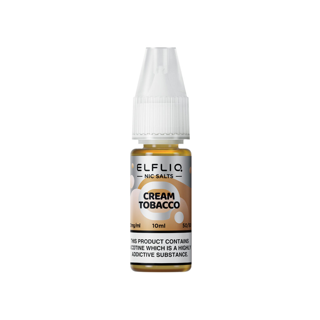 elf bar elfliq nic salt 10ml cream tobacco