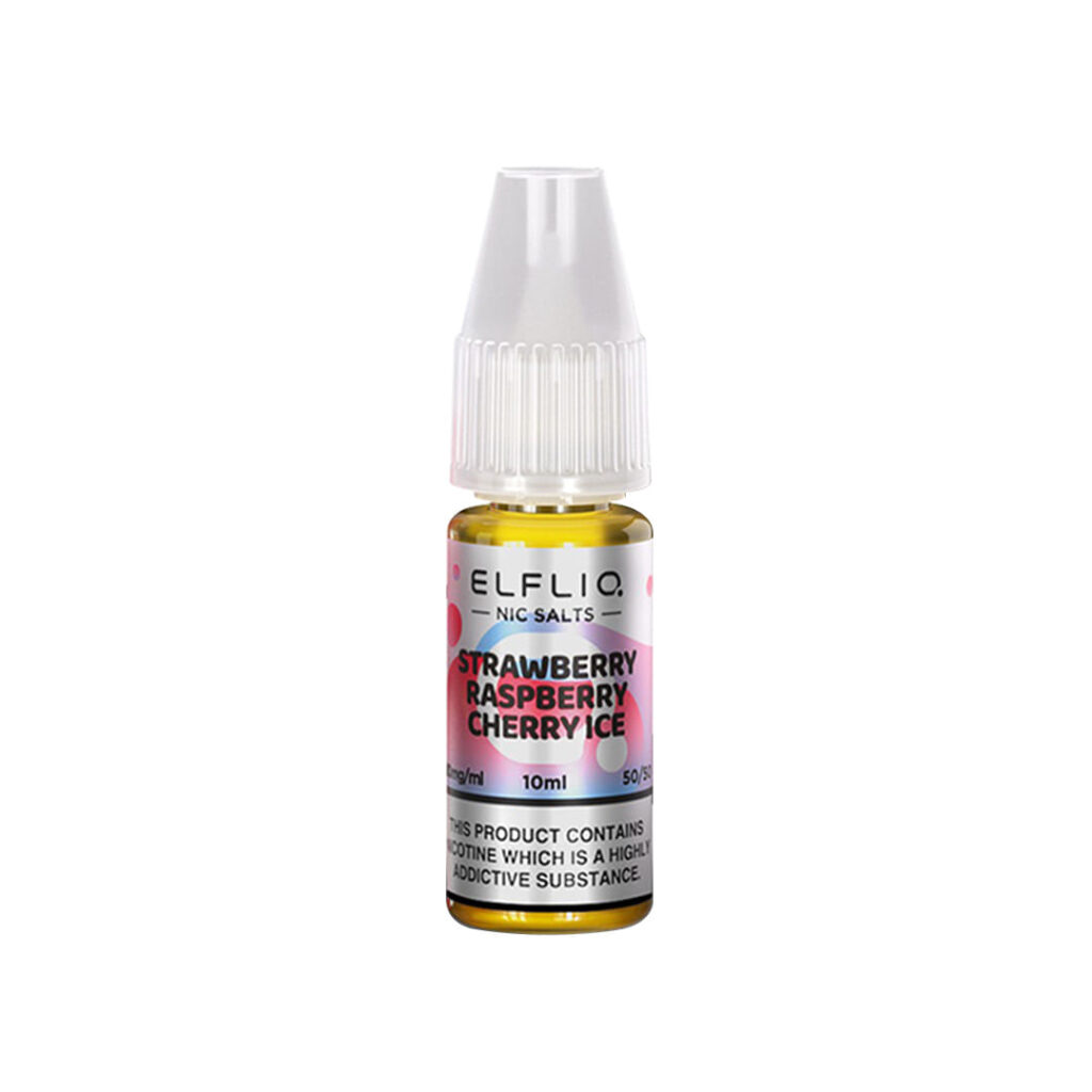 elf bar elfliq nic salt 10ml stawberry raspberry cherry ice
