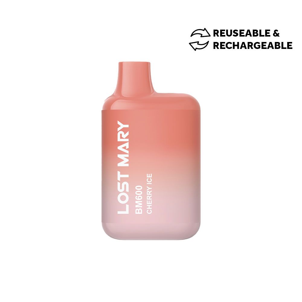 lost mary bm600 reuseable pod kit cherry ice