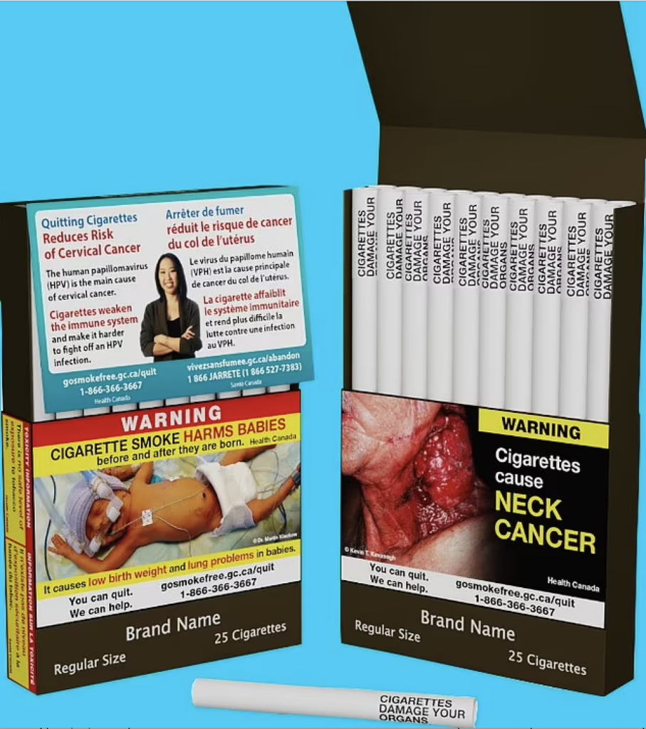 Canada's new cigarette warnings