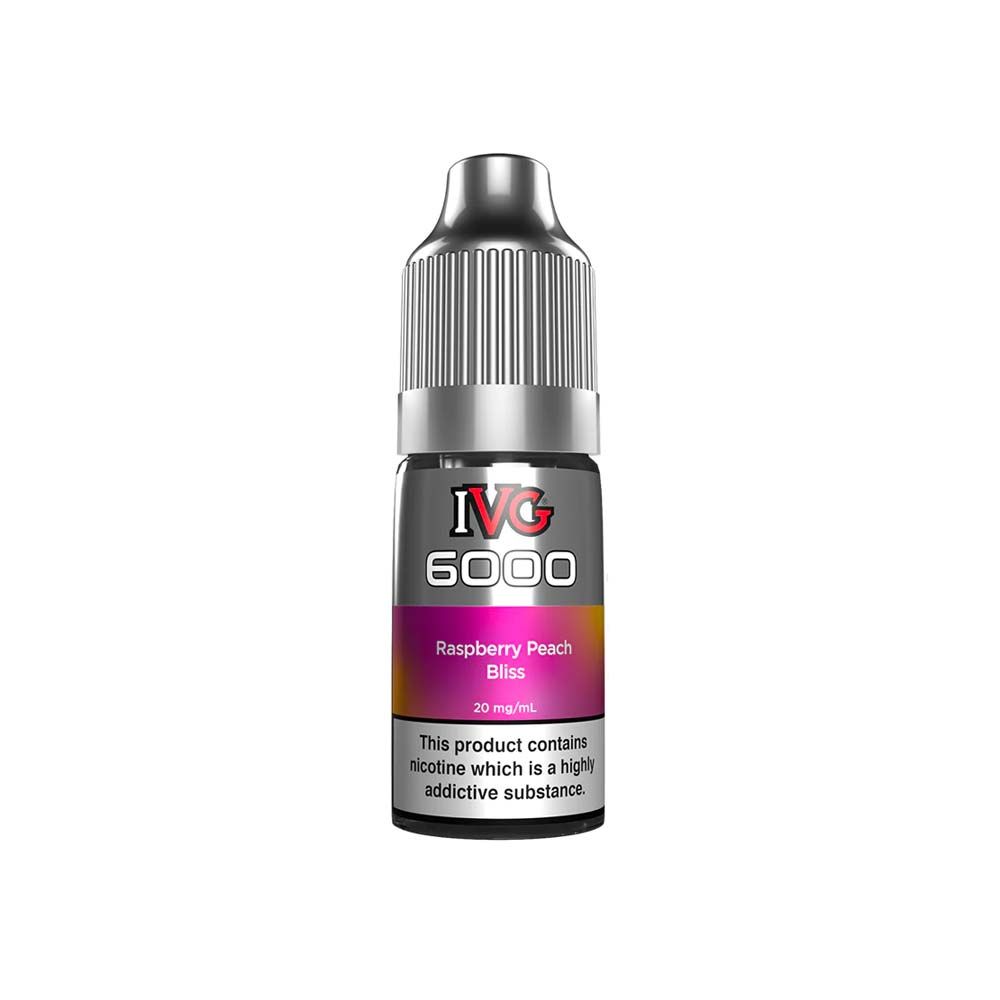 10ml ivg 6000 nic salt raspberry peach bliss