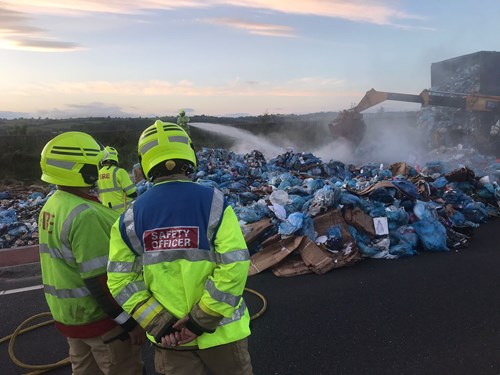 Lorry fire Powys Wales (Credit MAWWFRS)
