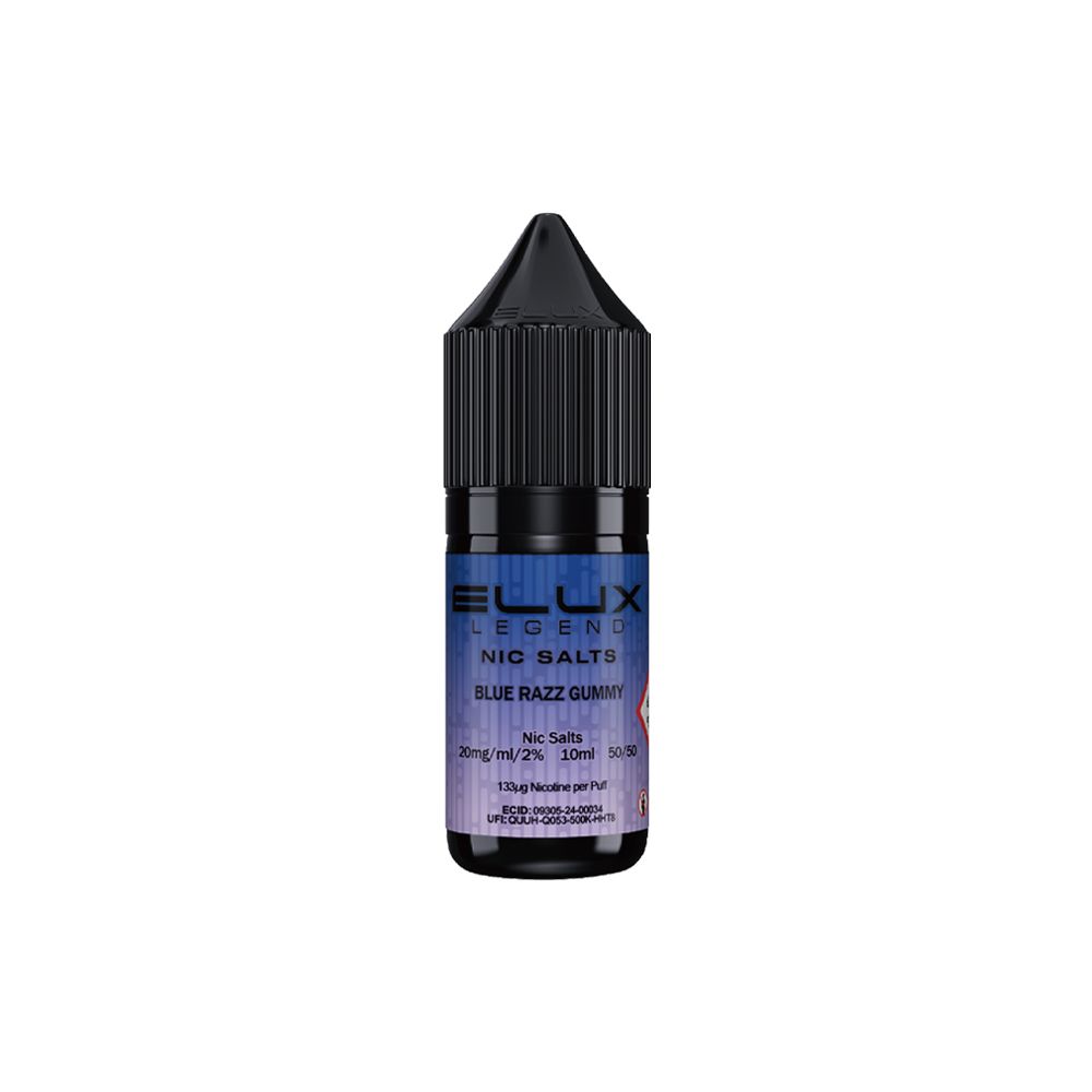 elux legend nic salts 10ml blue razz gummy