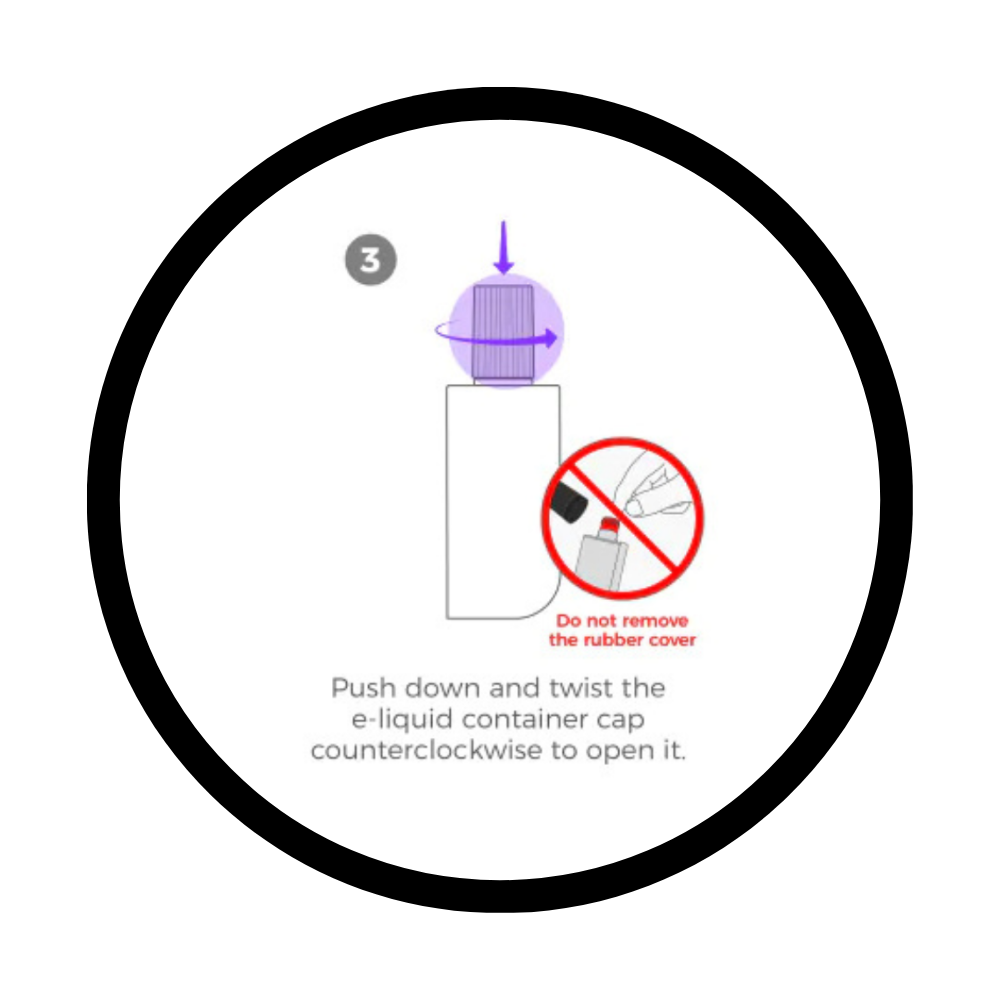 Step 3: Twist off the cap.