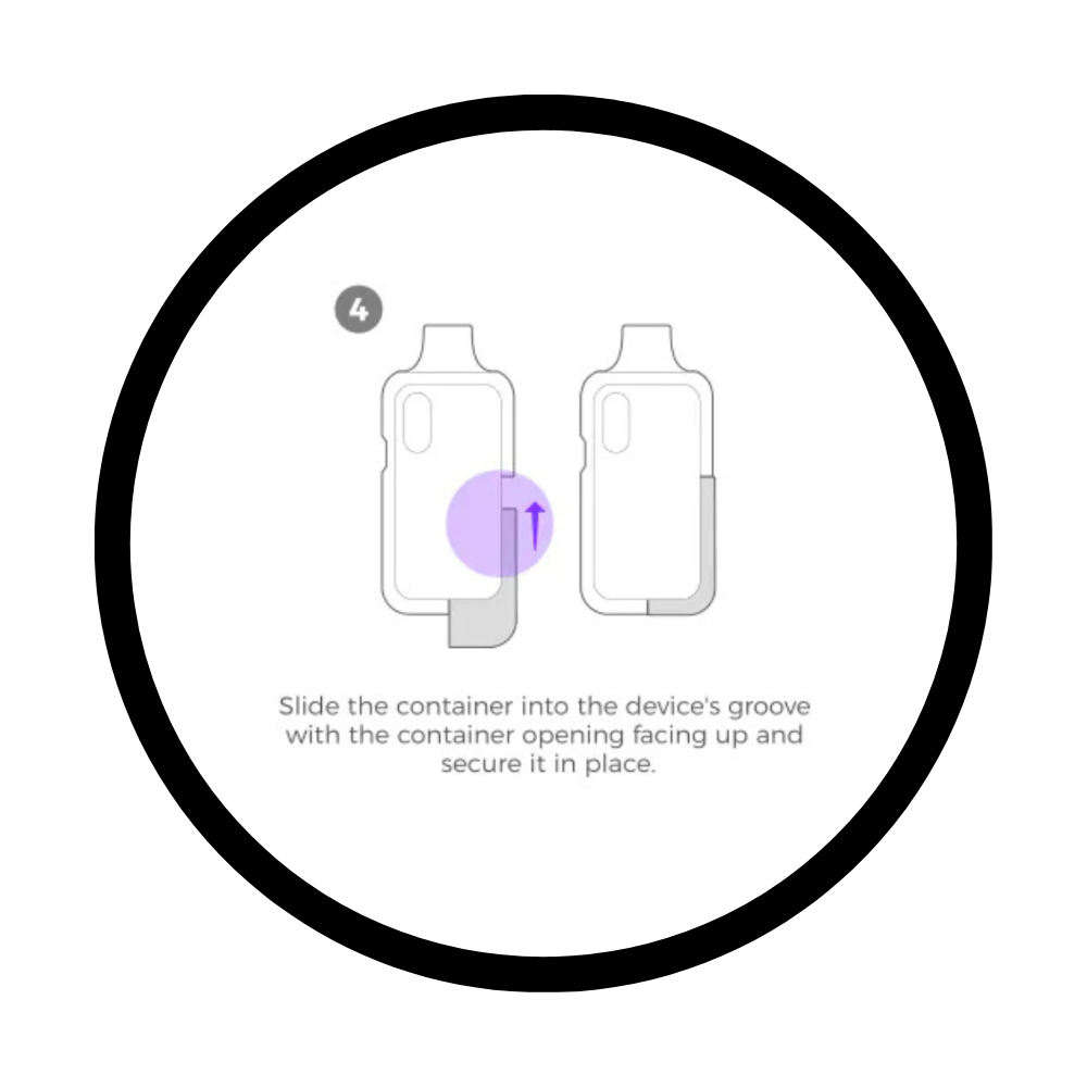 Step 4: Insert the container into the kit.