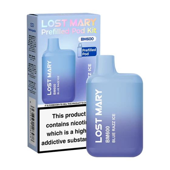  bm600 pre filled kit blue razz ice