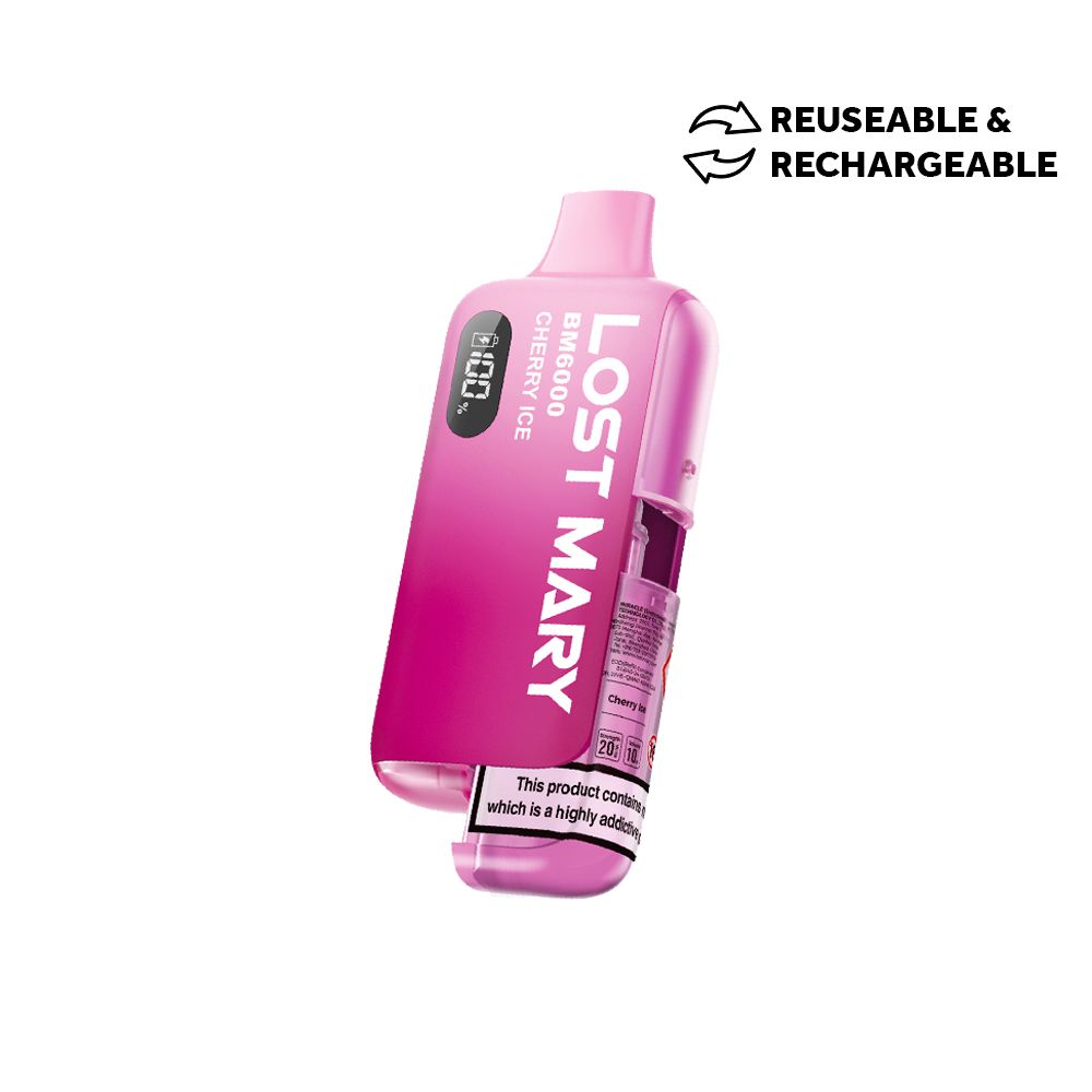 lost mary bm6000 prefilled pod kit cherry ice