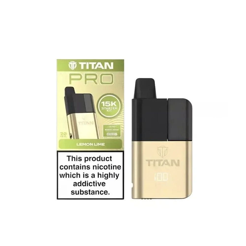 The Titan Pro 15K kit lemon lime flavour with a white background
