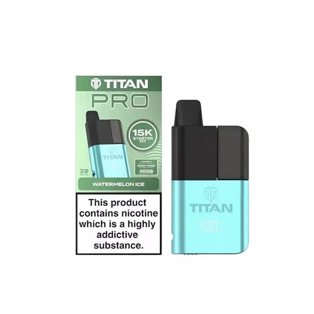 The Titan Pro 15K kit watermelon ice flavour with a white background