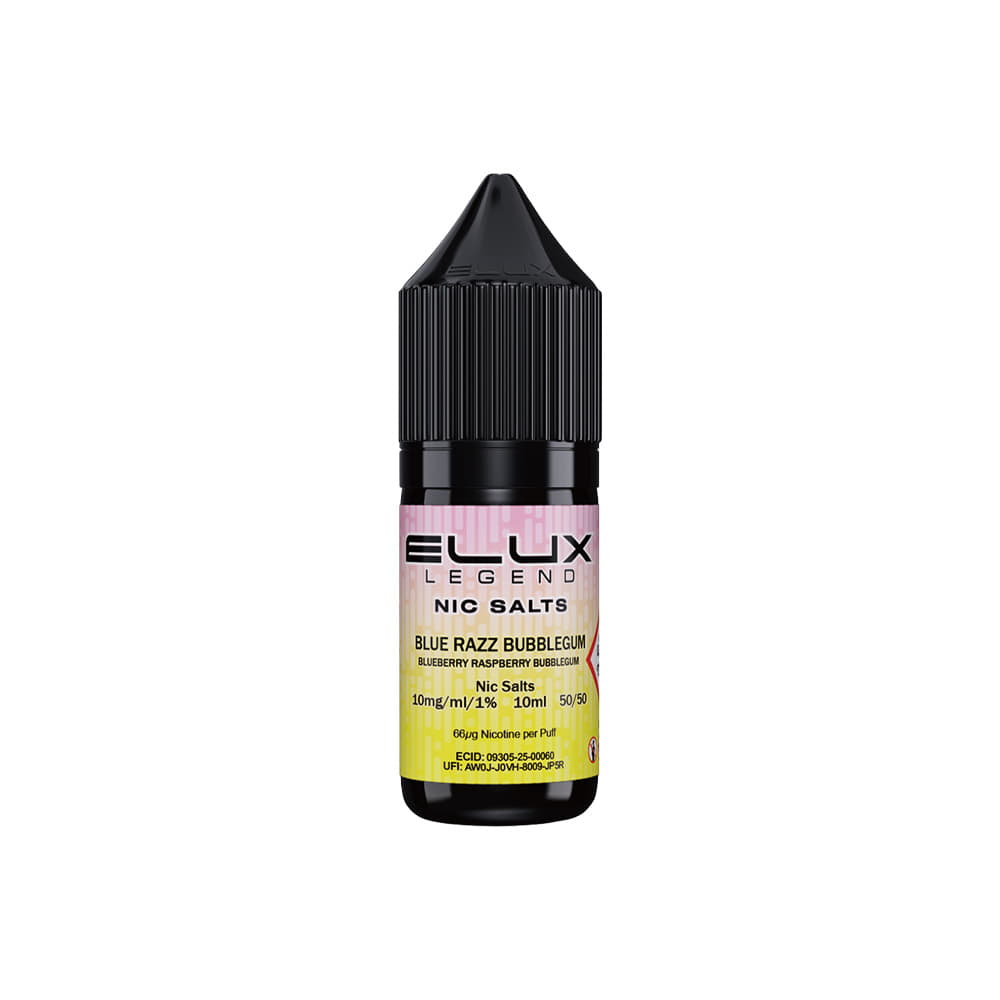 elux legend nic salts 10ml blue razz bubblegum