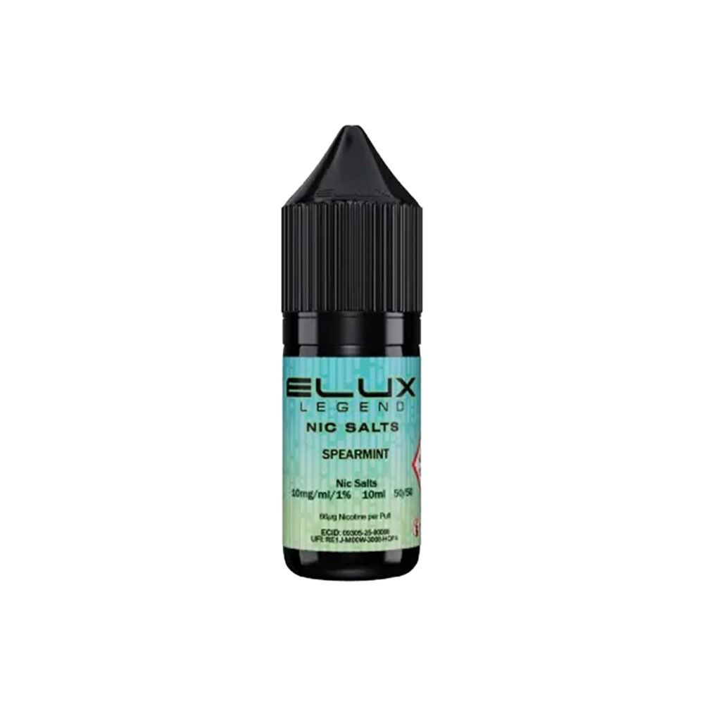 elux legend nic salts 10ml spearmint