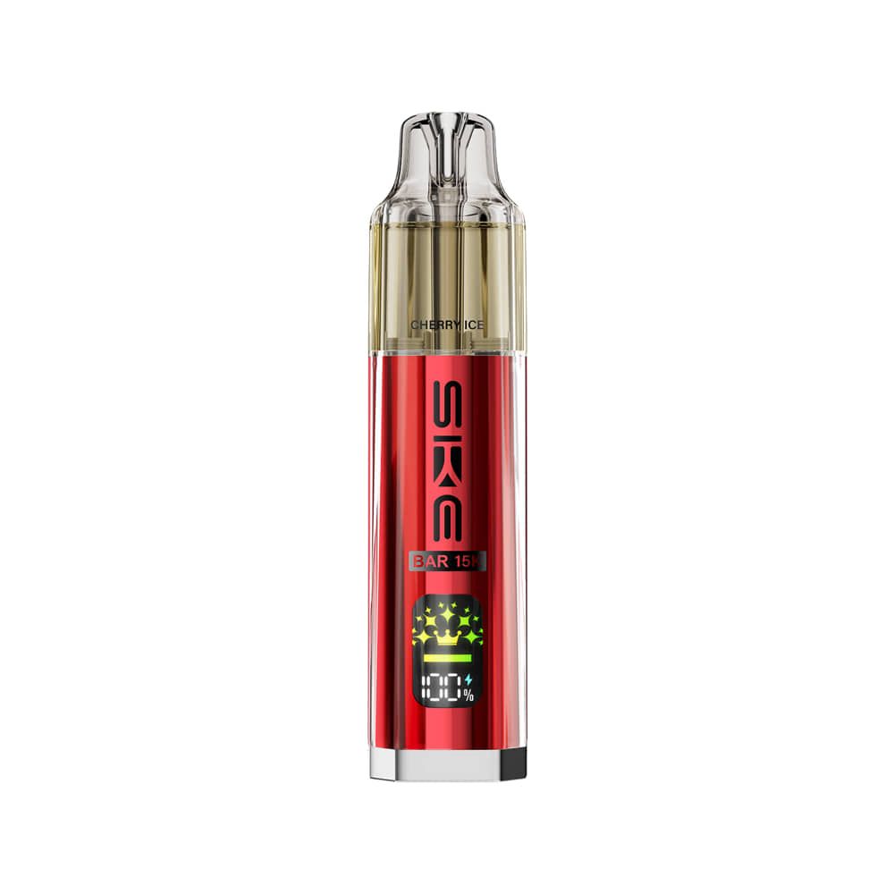 cherry ice ske bar 15k flavour showing the device on a white background