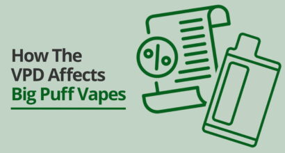 how the vpd affects big puff vapes on a light green background