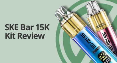 ske bar 15k review main image showing the device on a light green background