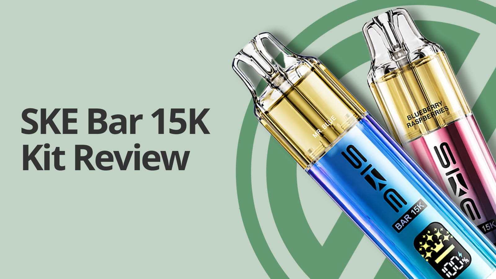 ske bar 15k review main image showing the device on a light green background