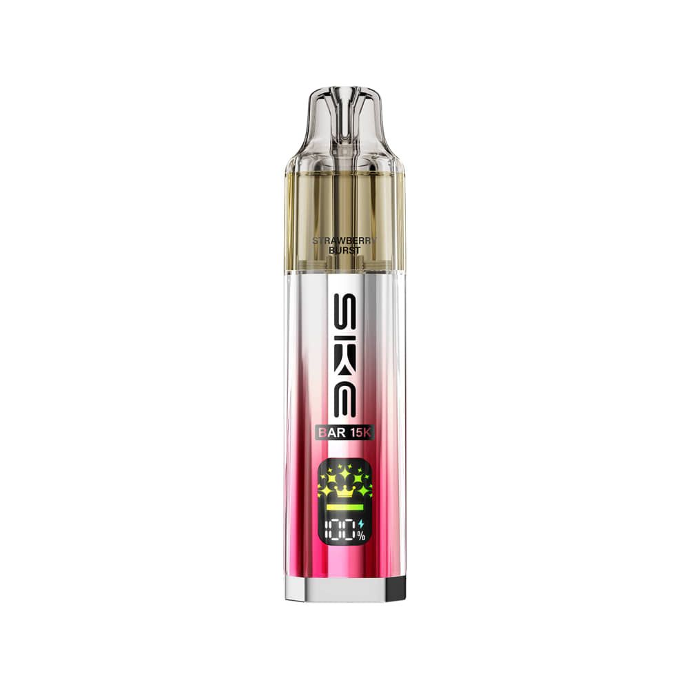 strawberry burst ske bar 15k flavour showing the device on a white background