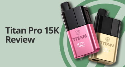 Titan Pro 15K review main image showing two kits with a green logo in the background